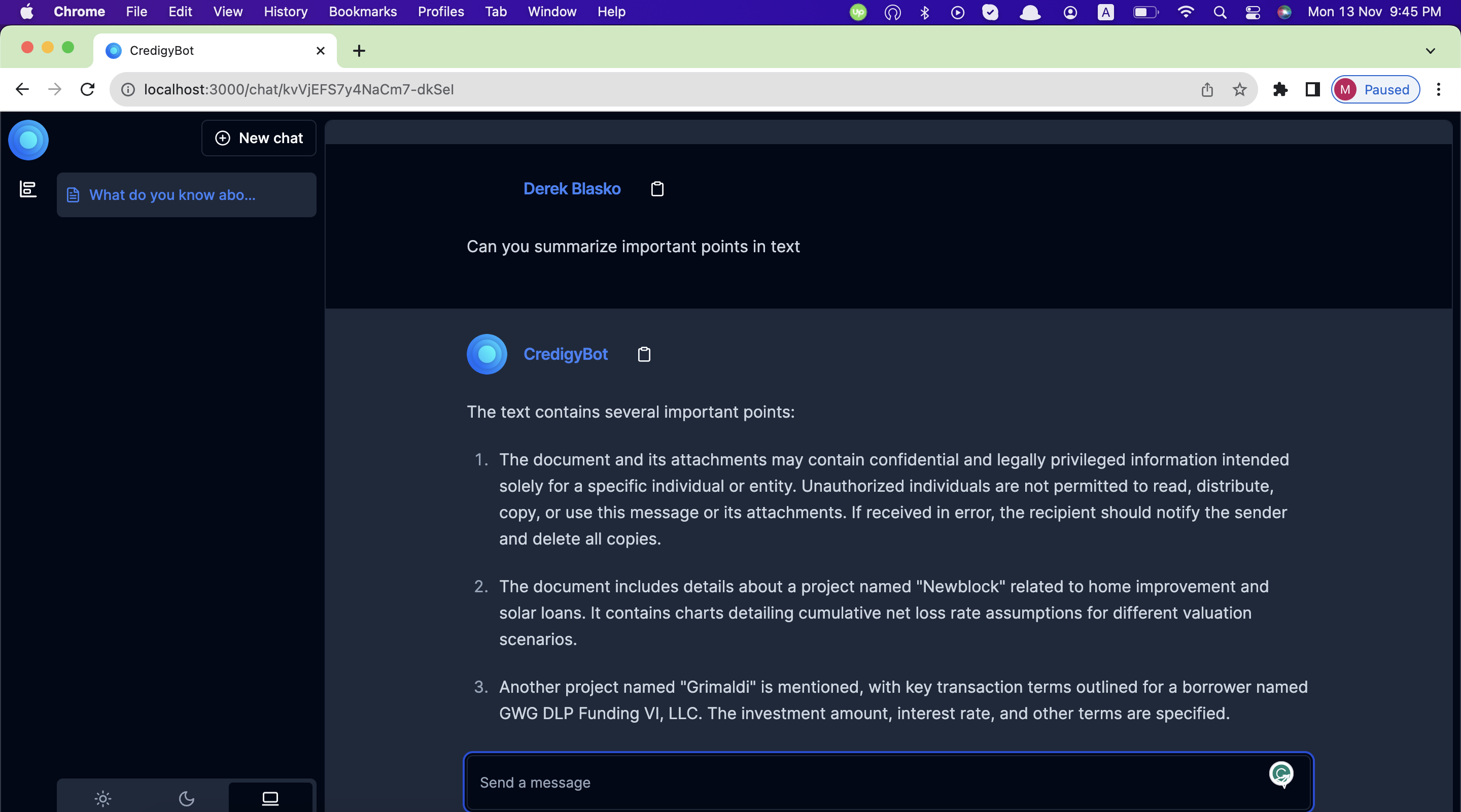 LilGPTx - Document Chatbot
